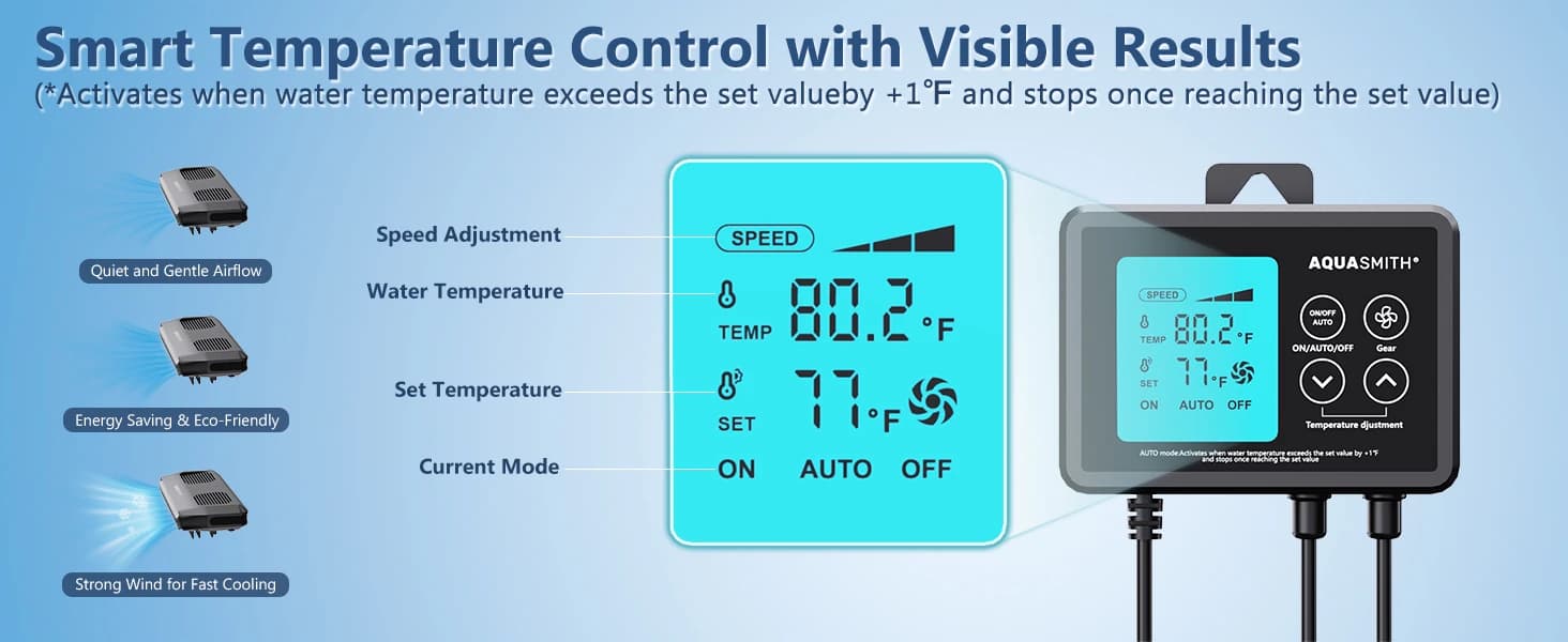 Aquarium Chiller Fan — Fish Tank Cooler with Temperature Control — product details
