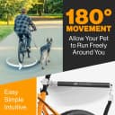 V2.0-180° Rotating Dog Bike Leash - with Shock Absorbers and Quick Attach Mechanism | Carbon Fiber | Detachable