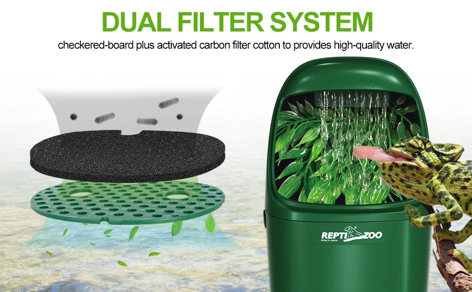 Reptile Waterfall Automatic Reptile Drinking Fountain Water Dispenser — product details