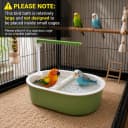 Indoor Bird Bath Fountain — Dual Rainfall Parrot Shower with Anti-Clog Pump and Filter Sponge