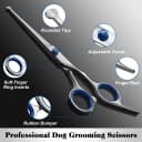Professional 4 in 1 Dog and Cat Grooming Scissors Kit with Safety Round Tips