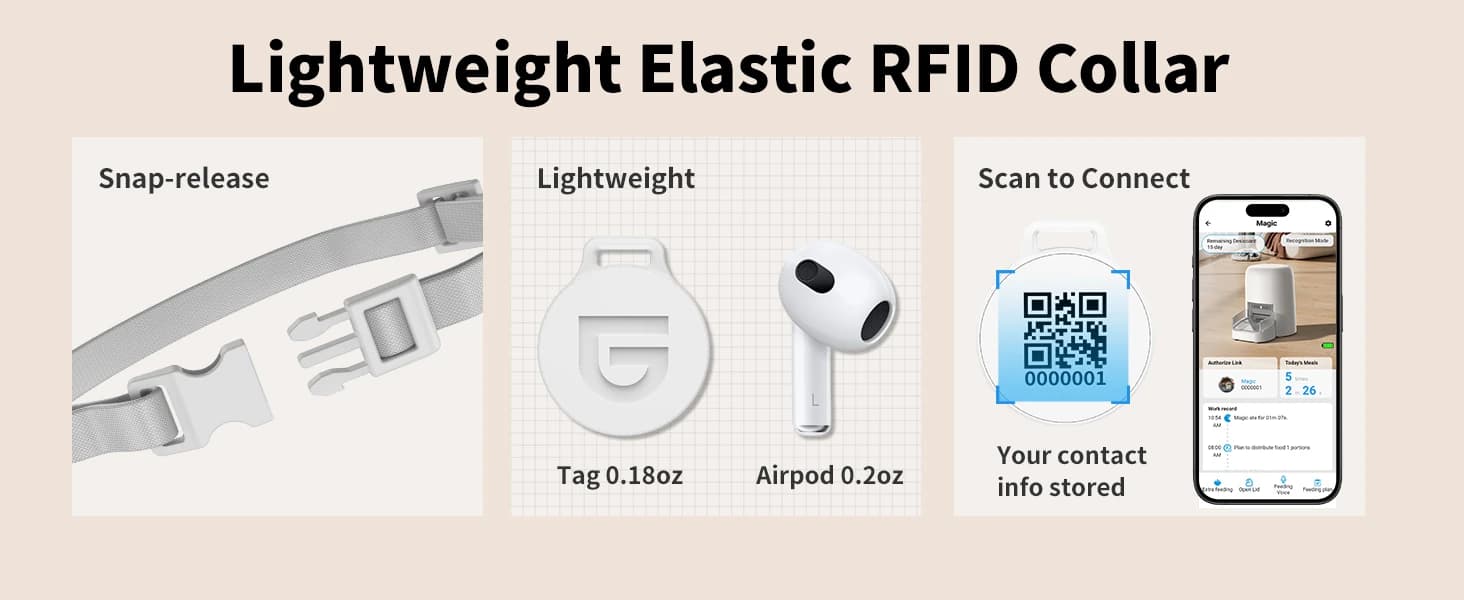 RFID Automatic Cat Feeder — Collar Tag for Personalized Meal — product details