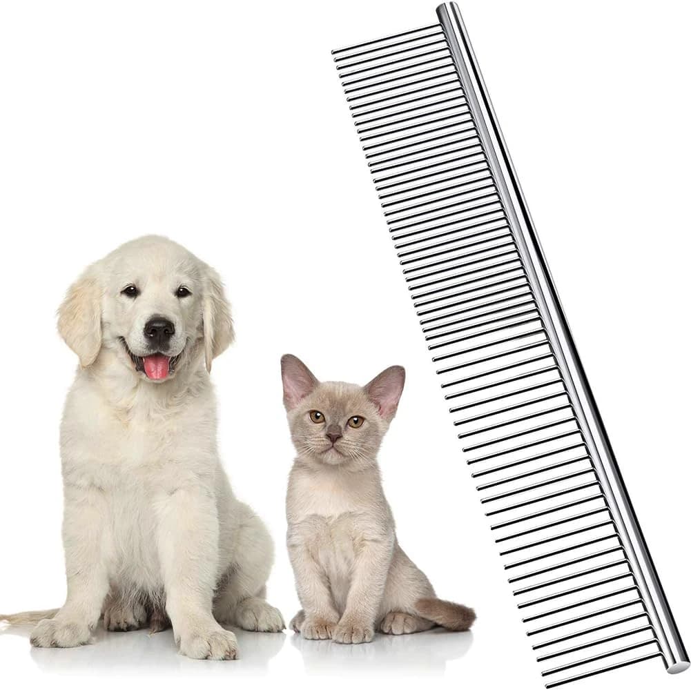 Dog Combs for Grooming — Metal Cat Comb for Long Haired