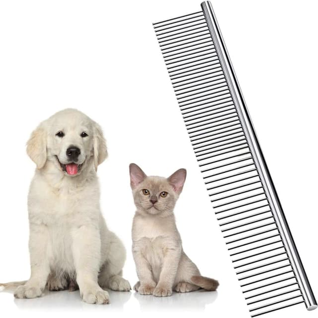 Dog Combs for Grooming — Metal Cat Comb for Long Haired