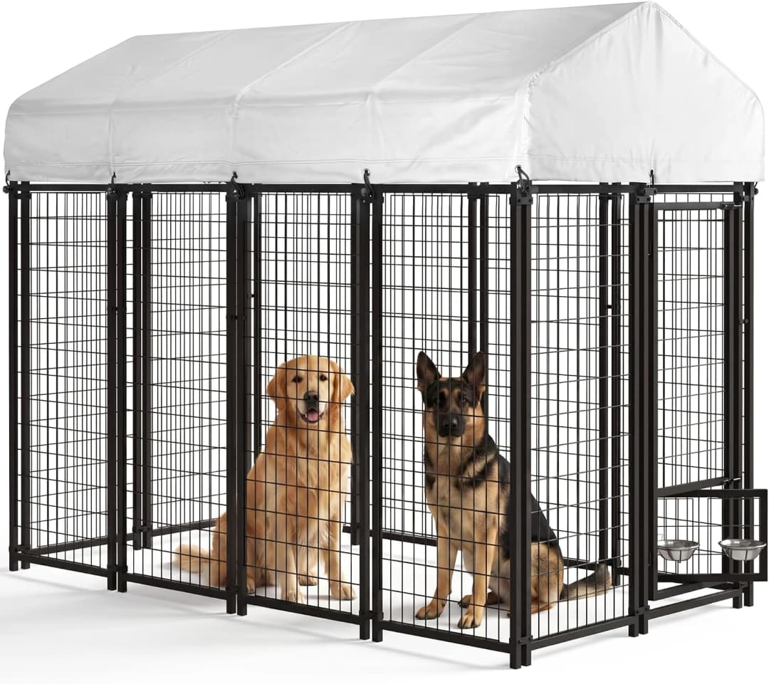8x4x6FT Outdoor Dog Kennel for Large Dogs