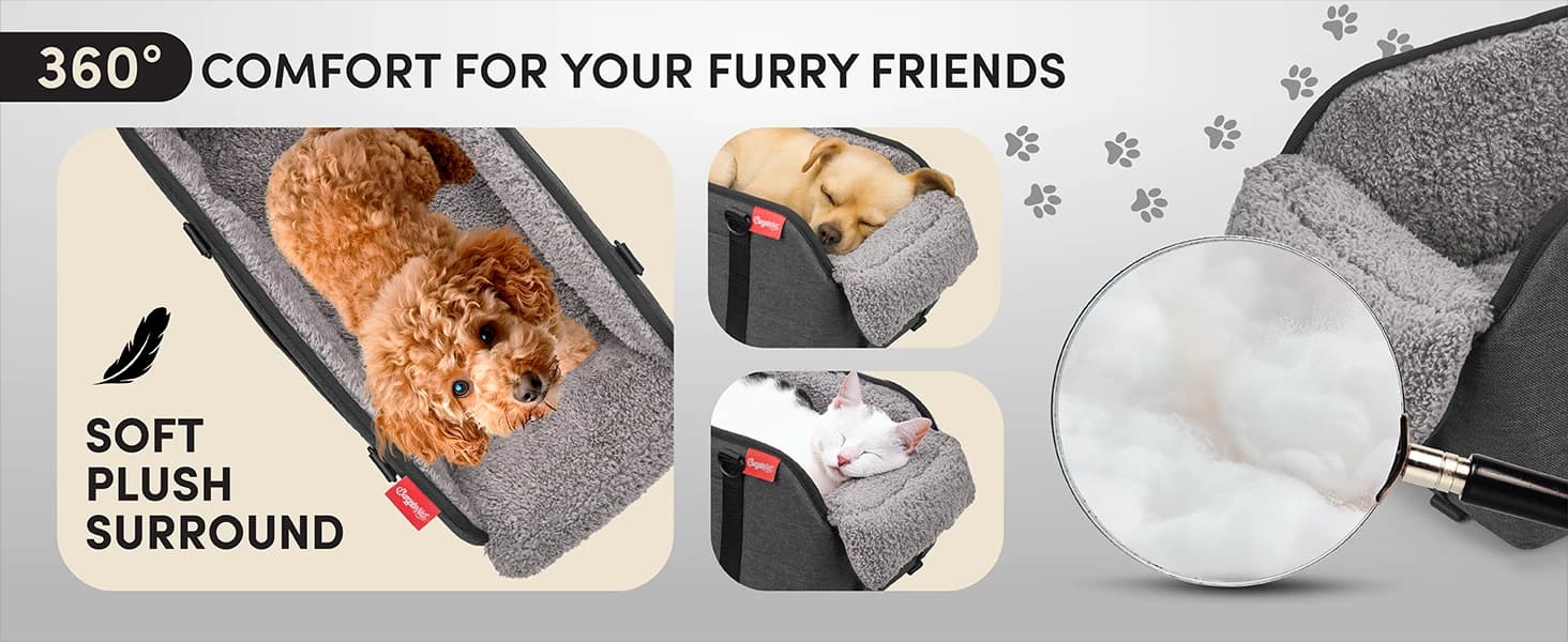 Center Console Dog Car Seat for Small Pets to 11lbs — product details