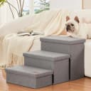 Dog Stairs for High Bed, Foldable Pet Stairs for Small and Medium or Large Dogs Puppy with Storage for Bed or
