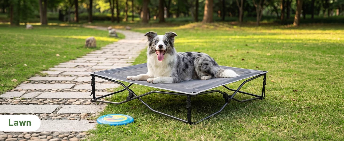 Outdoor Dog Bed — Cooling Elevated Pet Bed Portable Raised Dog Bed with Breathable Mesh — product details