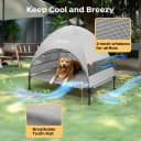 Outdoor Dog Bed with Canopy — Cooling Elevated Dog Shade for Outside