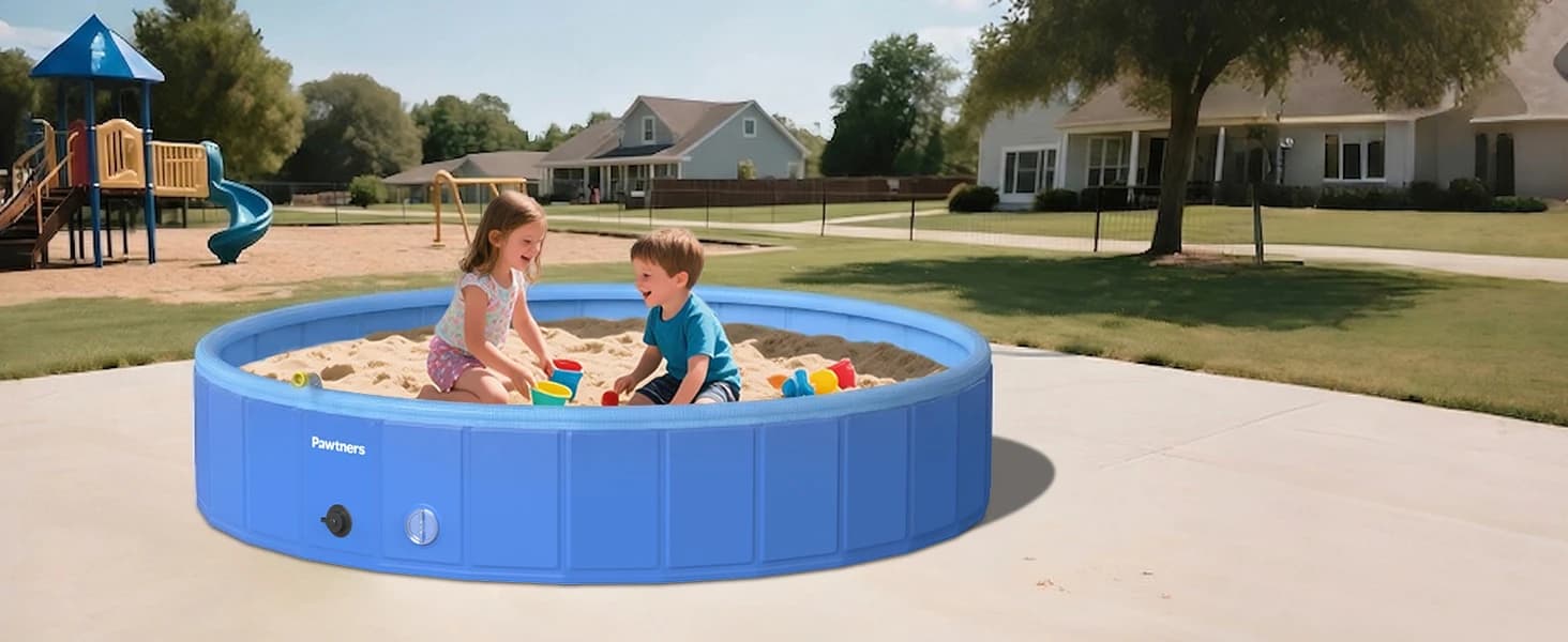 Foldable Dog Pool with Sprinkler and RGB LED Light — collection imagery