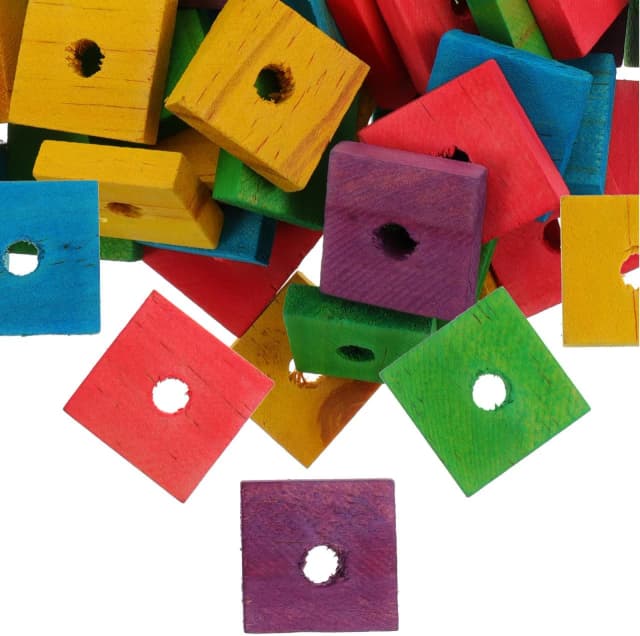 Bird Toys: 100 Pcs Wooden Blocks