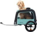 Rover Waggin' Pet and Dog Bike Trailer with Weather-Resistant Canopy and Mesh Shield - Foldable Frame