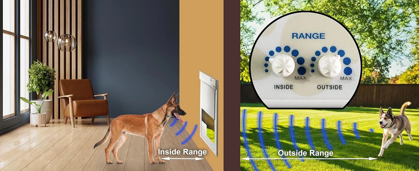Genuine Power Pet Fully Automatic Pet Door from Brand. Pet Collar Operated — collection imagery