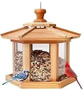 Squirrel-Proof Cedar Hopper Bird Feeder — collection imagery