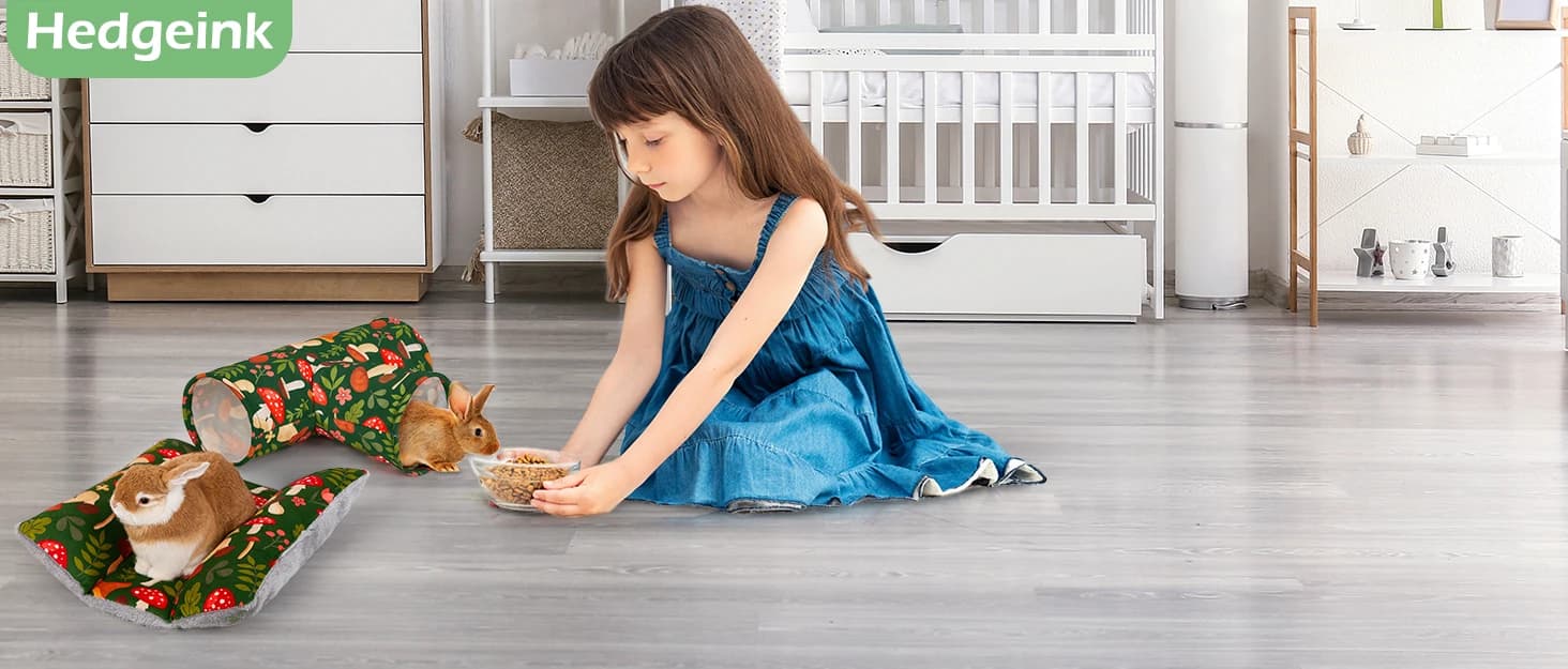 15"x14" Soft Plush Rabbit Bed Washable Cuddle Mat for Small Pets — collection imagery