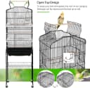 64-Inch Open Top Bird Cage for Parakeets and Cockatiels