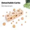 2 Pcs Wooden Bird Chew Toys - 7.9" Hanging Parrot Toys — 92 Detachable Corks