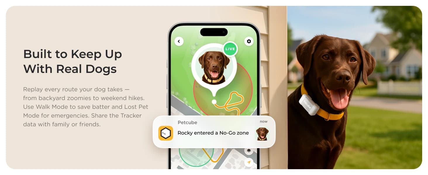 GPS Tracker for Dogs – Real-Time GPS Tracking and Escape Alerts — product details