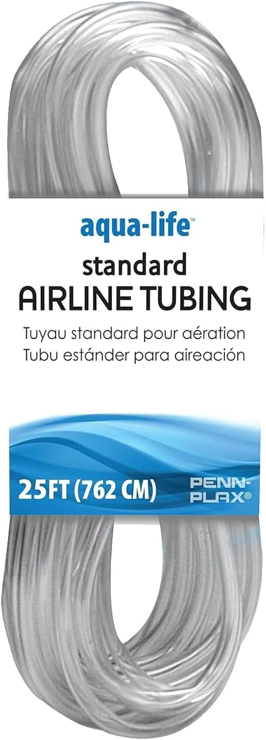 Aqua-Life Standard Airline Tubing - 3/16 Inch Flexible Airline Hose for Aquarium Pumps