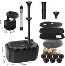 Submersible Pond Filter with Powerful 18W UV Light for Pond Algae Control