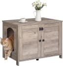 Litter Box Enclosure — Cat Litter Box Furniture with Removable Divider
