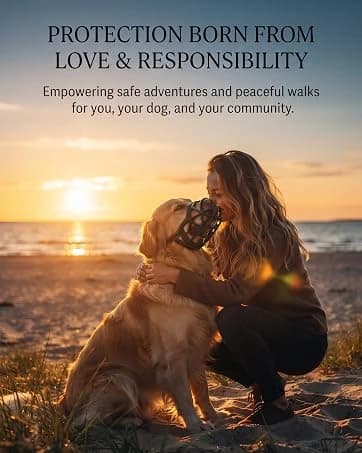 Breathable Basket Dog Muzzle for Large Breeds | Adjustable Mask with Reflective Straps | Allows Drinking and — collection imagery