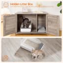 Litter Box Enclosure — Cat Litter Box Furniture with Removable Divider