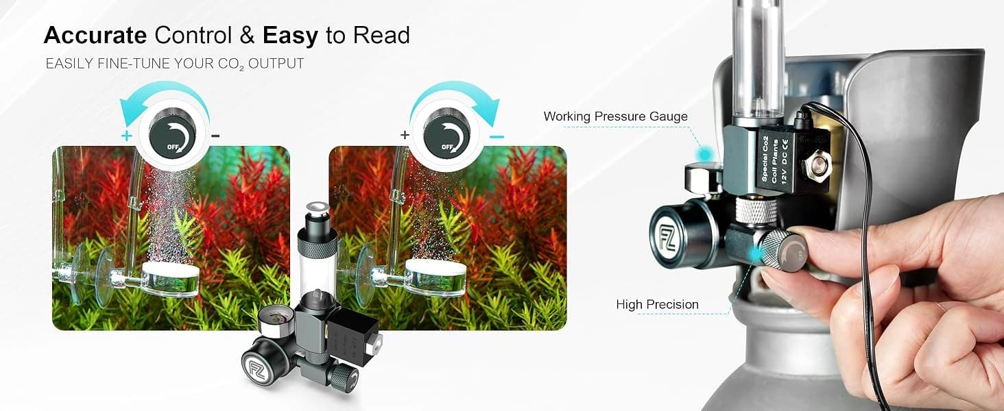 Mini Aquarium CO₂ Regulator Kit for CGA320 Side Open CO2 Cylinder — product details