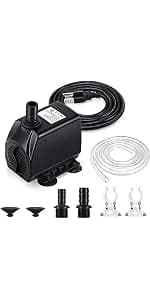 400GPH Submersible Fountain Water Pump for Pond Aquarium Hydroponics — product details