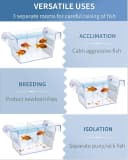 Aquarium Fish Breeding Box Acrylic Hatchery Incubator Tank with Suction Cups Medium Isolation Box for Baby Fish — Pattern Name: Medium