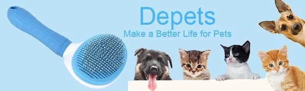 Self Cleaning Slicker Brush, Dog and Cat Bunny Pet Grooming Shedding Brush - Easy to Remove Loose Undercoat — product details