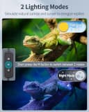 11 W Terrarium Light for 12" to 18" Terrarium Extendable Reptile Tank Light with Full Spectrum Brilliant White — Pattern Name: Basic / Size: 12-18 Inch (11W)