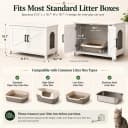 31.5" L Cat Litter Box Enclosure with Barn Door