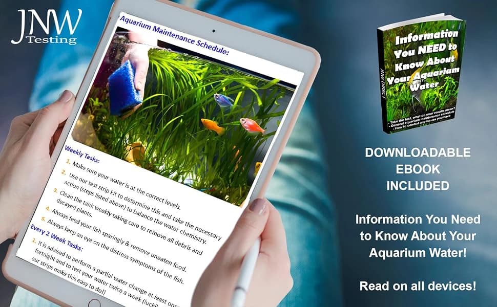 Aquarium Test Strips - 9-in-1 Aquarium Test Kit with eBook - Aquarium Water Test Kit with Quick and Accurate — product details