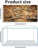 Reptile Terrarium Background 48"×24" 3PCS – Polyester Fabric Bearded Dragon Tank Decor with Gray Rock Bark and