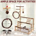 Bird Playground Wooden Parrot Stand for Small and Medium Birds