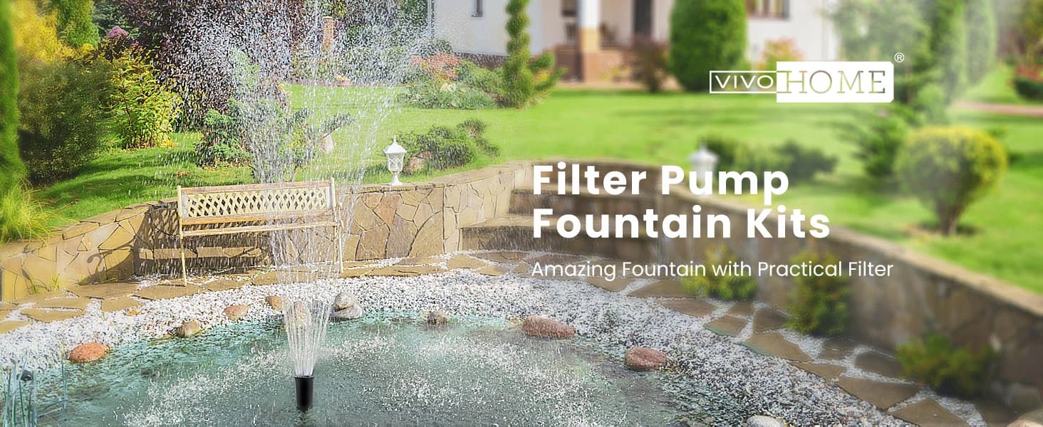 530GPH 42W All-in-One Pond Filter Pump Fountain System Kits — product details