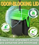 Dog Pooper Scooper — Swivel Bin and Rake Set with 100 Waste Bags
