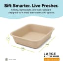 Disposable Cat Litter Box Large, 6 Count, Durable Portable for Travel and Home, Eco-Friendly Disposable Litter