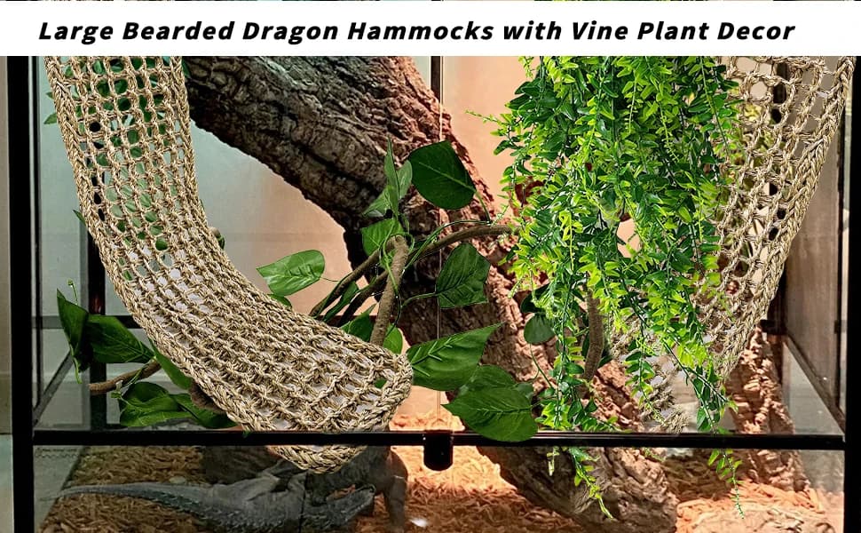 2 Pack Large Bearded Dragon Hammock,30"x7"Lizard Climbing Lounger — product details