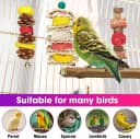 7 Pcs Natural Wood Bird Toy and Perch for Parakeets