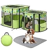 Portable Cat Playpen — Foldable Indoor and Outdoor Pet Tent with 2 Areas — collection imagery