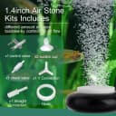 Mini Aquarium Air Stone, Small Bubble Stone Fish Tank Oxygen Stone Ultra Silent Deep Dissolving Oxygen Diffuser