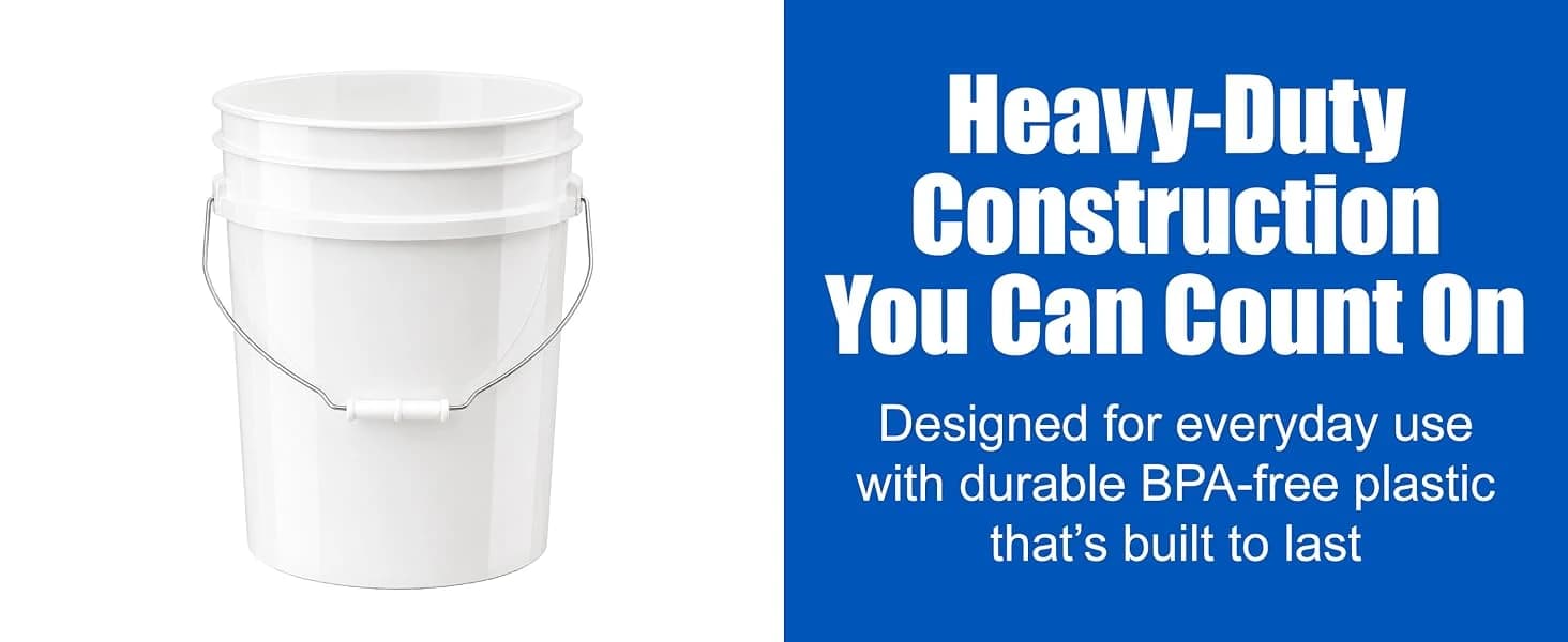 5 Gallon Bucket - Food Grade w/Lid BPA-Free — collection imagery