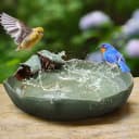 Ceramic Bird Bath for Outside on Ground — 9.45-Inch Birds Bath Bowl Only