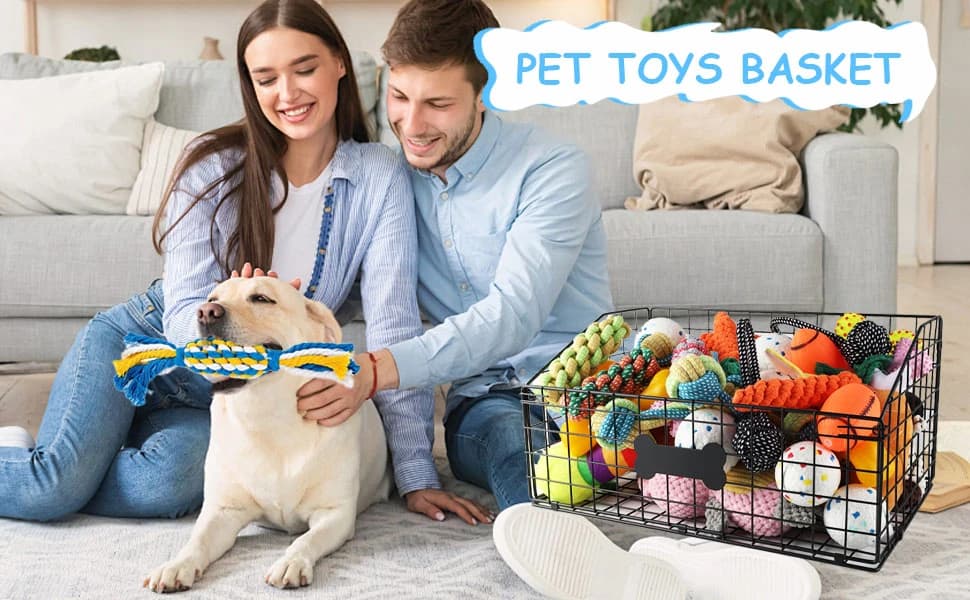 Dog Toy Basket Metal — Dog Toy Box — product details