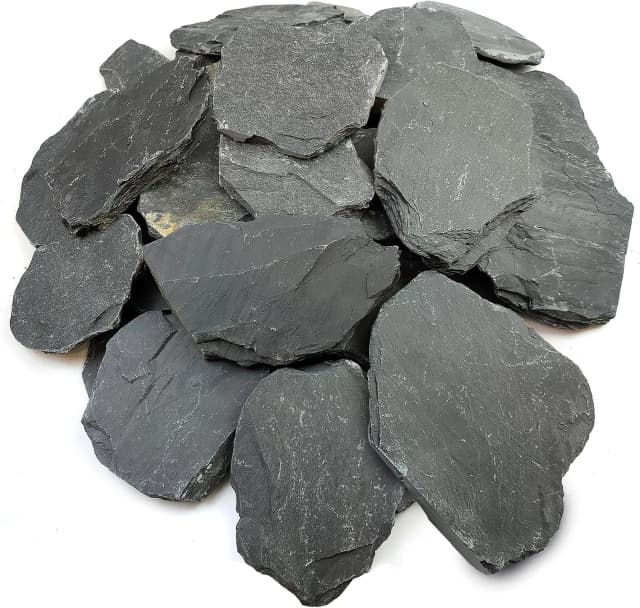 Slate Rock for Aquarium — 5-7 Inch Polished Natural Stone Rocks