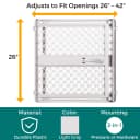 Universal Pet Gate: 26” - 42” Wide Dog Gate for Doorways with Pressure Fit or Swinging Door Hardware Mounting