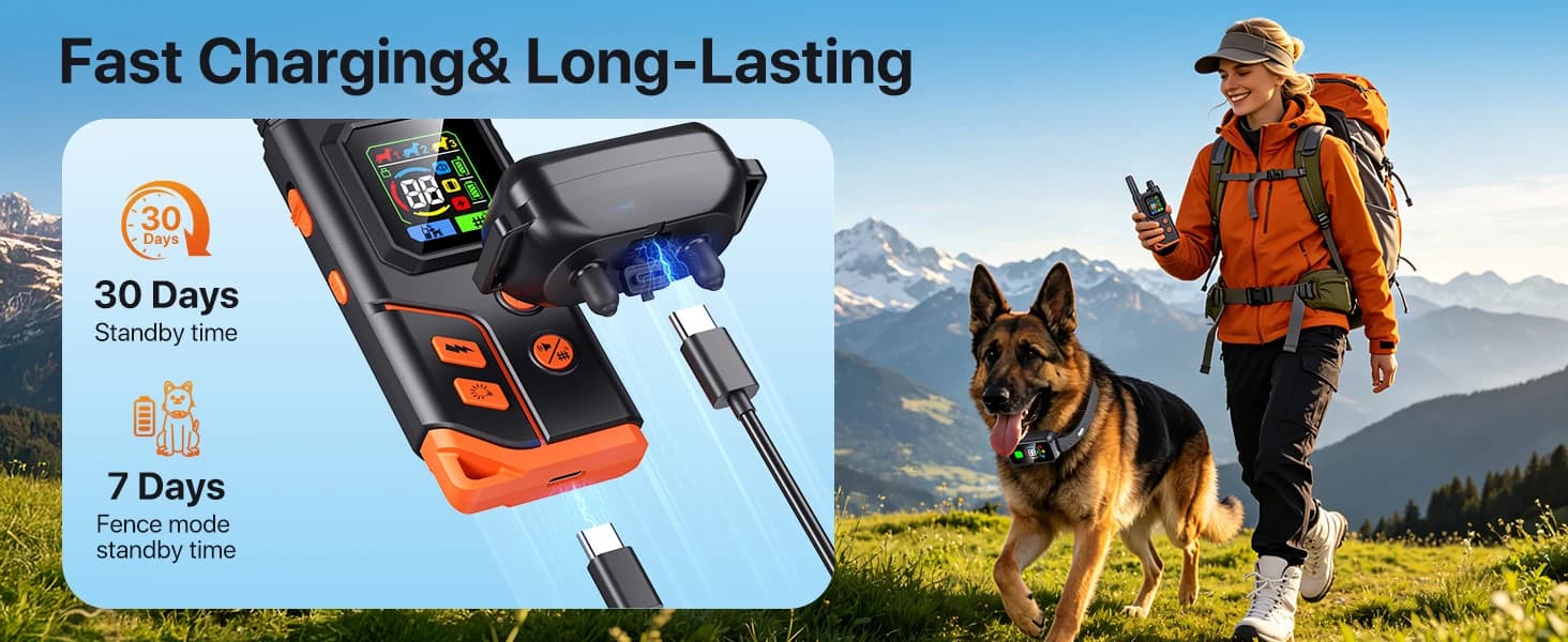 2 In1 Wireless Dog Collar Fence System and Training Collar — collection imagery