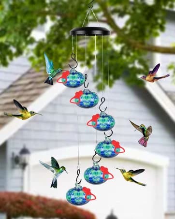Charming Wind Chimes Hummingbird feeders for Outdoors Hanging ant and bee Proof — collection imagery